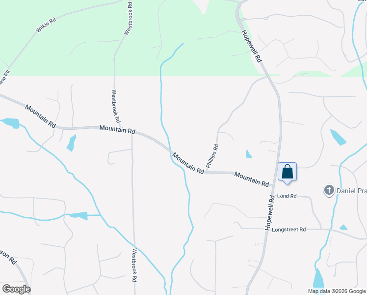 map of restaurants, bars, coffee shops, grocery stores, and more near 2705 Mountain Road in Alpharetta