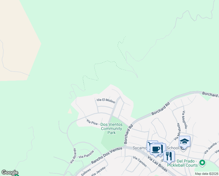 map of restaurants, bars, coffee shops, grocery stores, and more near 5090 Via Santana in Thousand Oaks