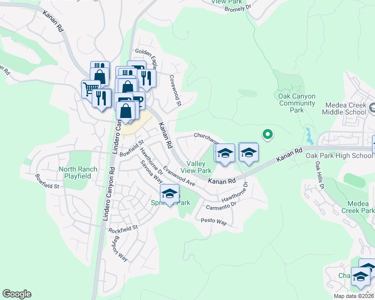 map of restaurants, bars, coffee shops, grocery stores, and more near 531 Monteleone Avenue in Oak Park