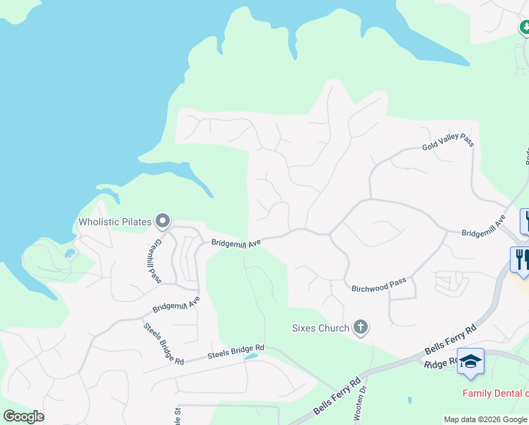 map of restaurants, bars, coffee shops, grocery stores, and more near 720 Tall Oaks Drive in Canton