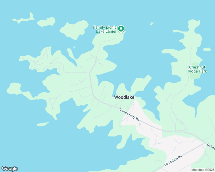 map of restaurants, bars, coffee shops, grocery stores, and more near 6678 Gaines Ferry Road in Flowery Branch