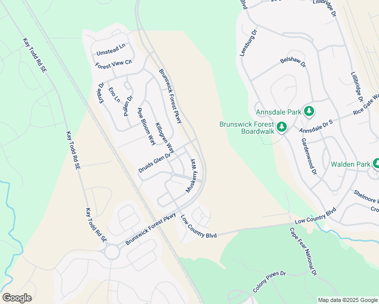 map of restaurants, bars, coffee shops, grocery stores, and more near 7112 Muskerry Way in Leland