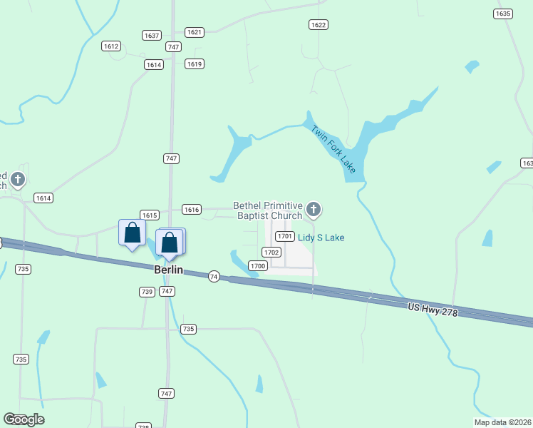 map of restaurants, bars, coffee shops, grocery stores, and more near 31-537 County Road 1616 in Cullman