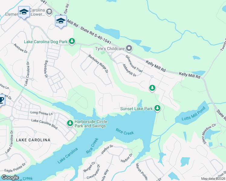 map of restaurants, bars, coffee shops, grocery stores, and more near 233 Berkeley Ridge Drive in Columbia