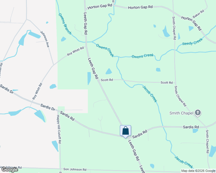 map of restaurants, bars, coffee shops, grocery stores, and more near 6460 Leeth Gap Road in Boaz