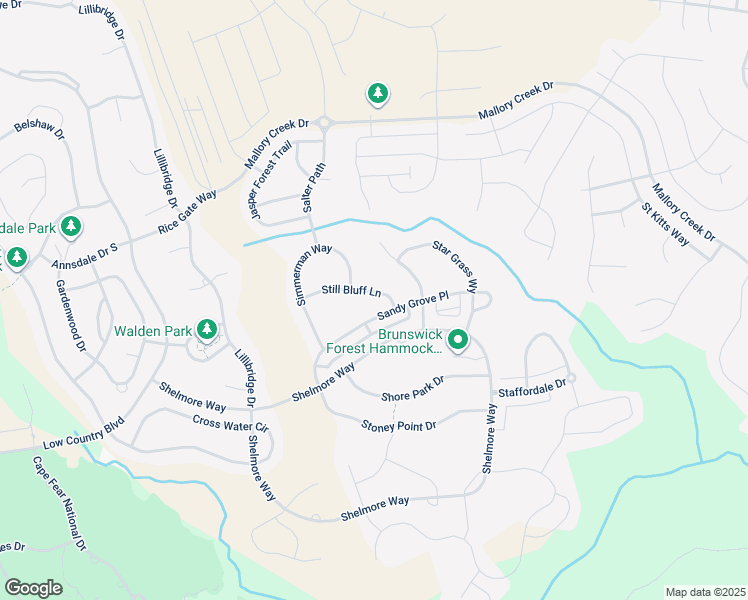 map of restaurants, bars, coffee shops, grocery stores, and more near 1317 Still Bluff Lane in Leland
