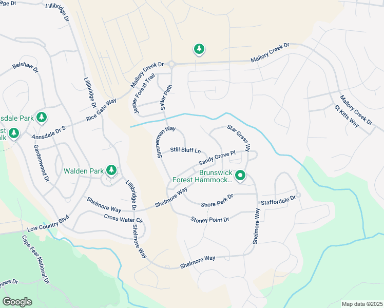 map of restaurants, bars, coffee shops, grocery stores, and more near 1329 Still Bluff Lane in Leland