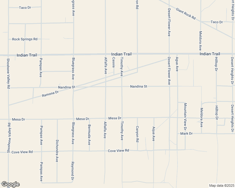 map of restaurants, bars, coffee shops, grocery stores, and more near 70373 Nandina Street in Twentynine Palms
