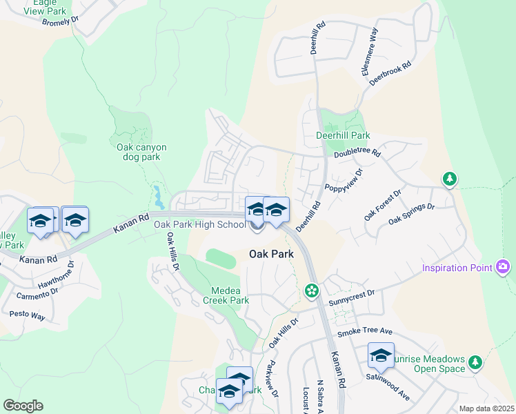 map of restaurants, bars, coffee shops, grocery stores, and more near 5812 Hickory Drive in Oak Park