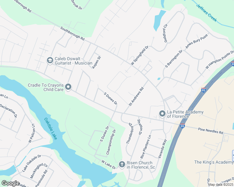 map of restaurants, bars, coffee shops, grocery stores, and more near 1726 Oakdale Terrace Boulevard in Florence