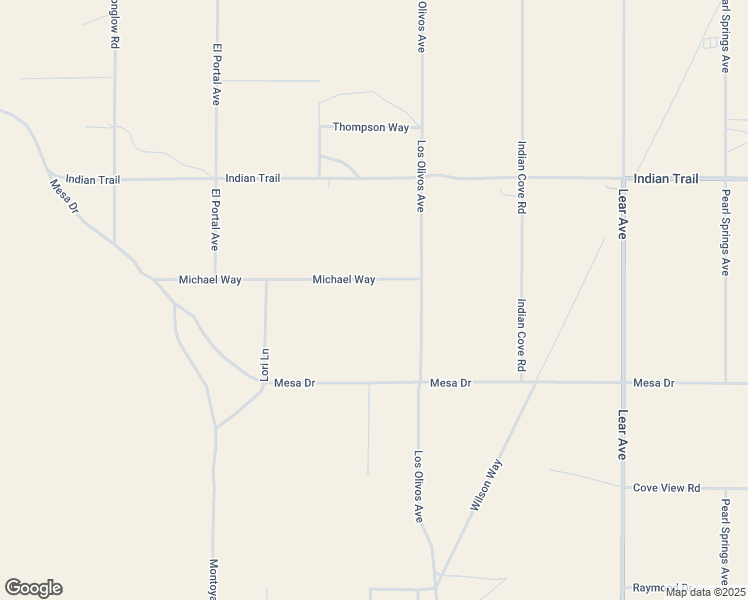 map of restaurants, bars, coffee shops, grocery stores, and more near 68825 Michael Way in Twentynine Palms
