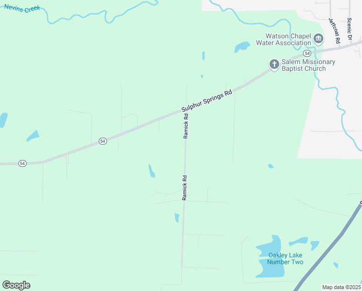 map of restaurants, bars, coffee shops, grocery stores, and more near 4610 Ramick Road in Pine Bluff
