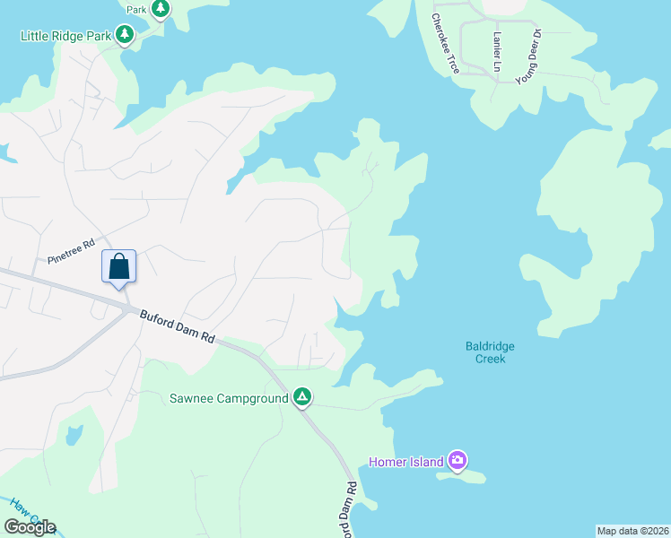 map of restaurants, bars, coffee shops, grocery stores, and more near 3245 Crestview Drive in Cumming