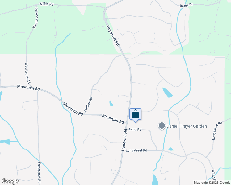 map of restaurants, bars, coffee shops, grocery stores, and more near 16500 Hopewell Road in Alpharetta