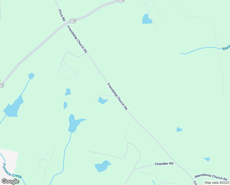 map of restaurants, bars, coffee shops, grocery stores, and more near 1600-2240 Friendship Church Road in Danielsville