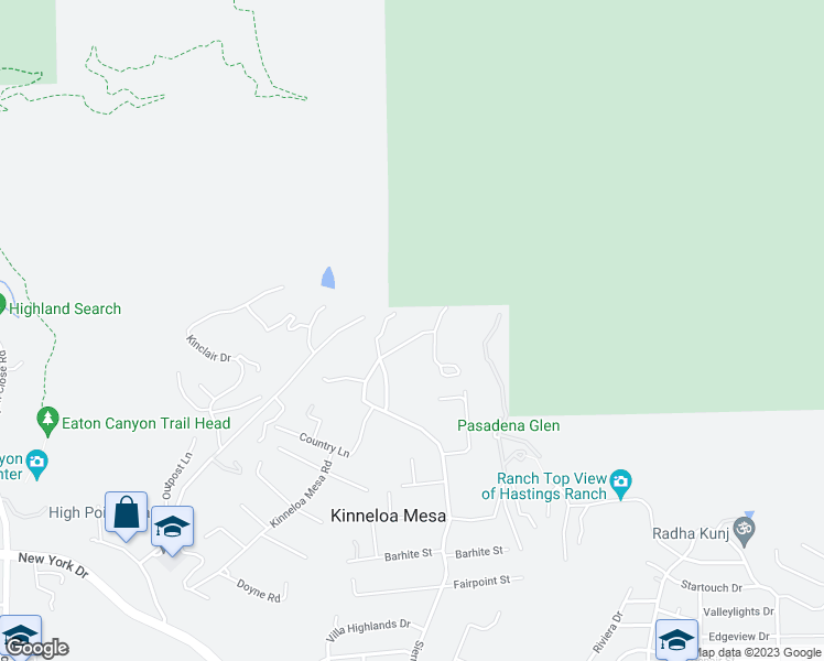 map of restaurants, bars, coffee shops, grocery stores, and more near 2235 Villa Heights Road in Pasadena