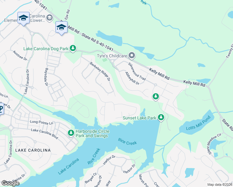 map of restaurants, bars, coffee shops, grocery stores, and more near 233 Berkeley Ridge Drive in Columbia