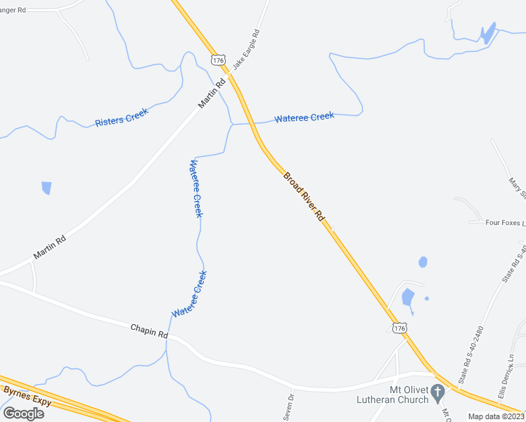 map of restaurants, bars, coffee shops, grocery stores, and more near 11911 Broad River Road in Chapin