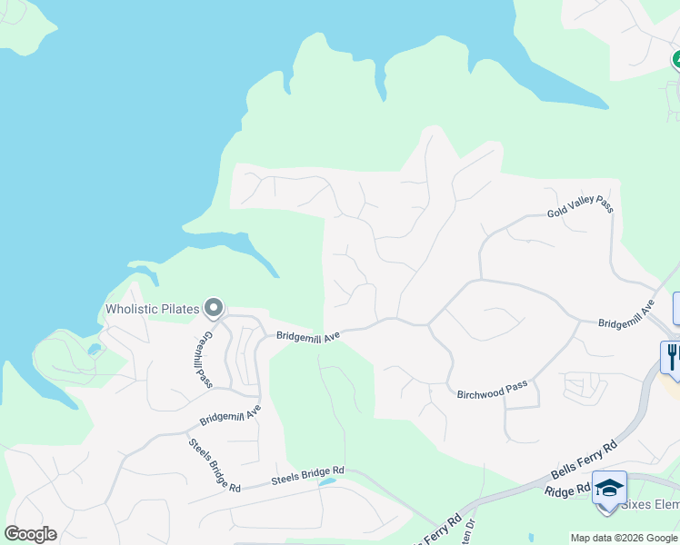 map of restaurants, bars, coffee shops, grocery stores, and more near 306 Tall Oaks Court in Canton