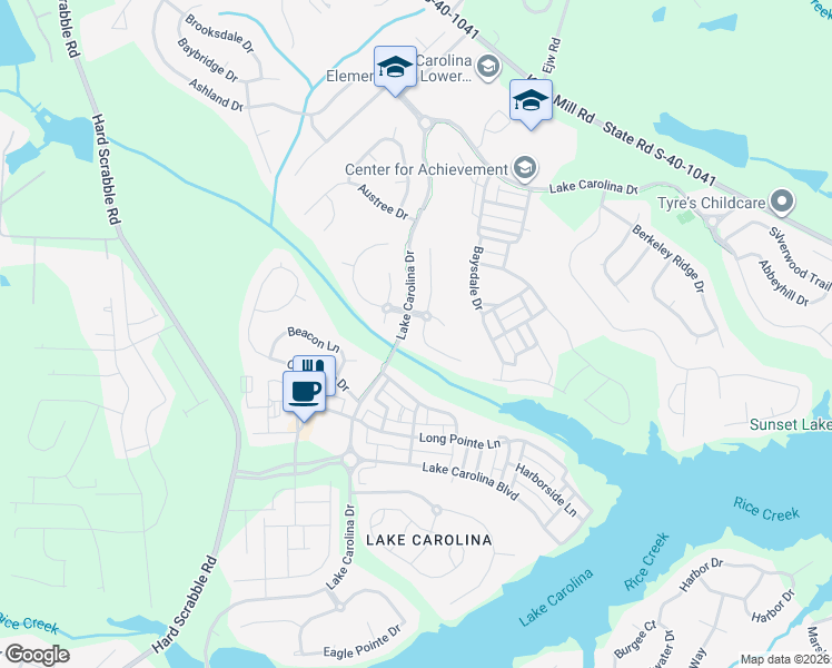 map of restaurants, bars, coffee shops, grocery stores, and more near 102 Waterton Way in Columbia