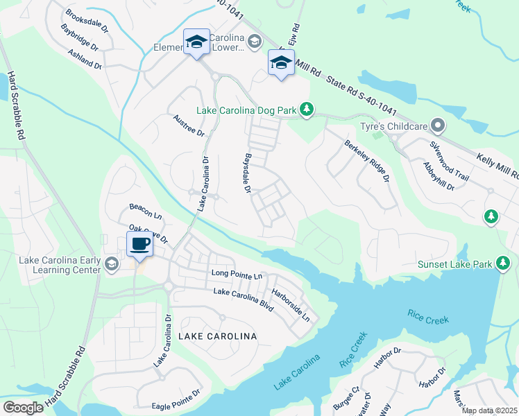 map of restaurants, bars, coffee shops, grocery stores, and more near 217 Baysdale Drive in Columbia