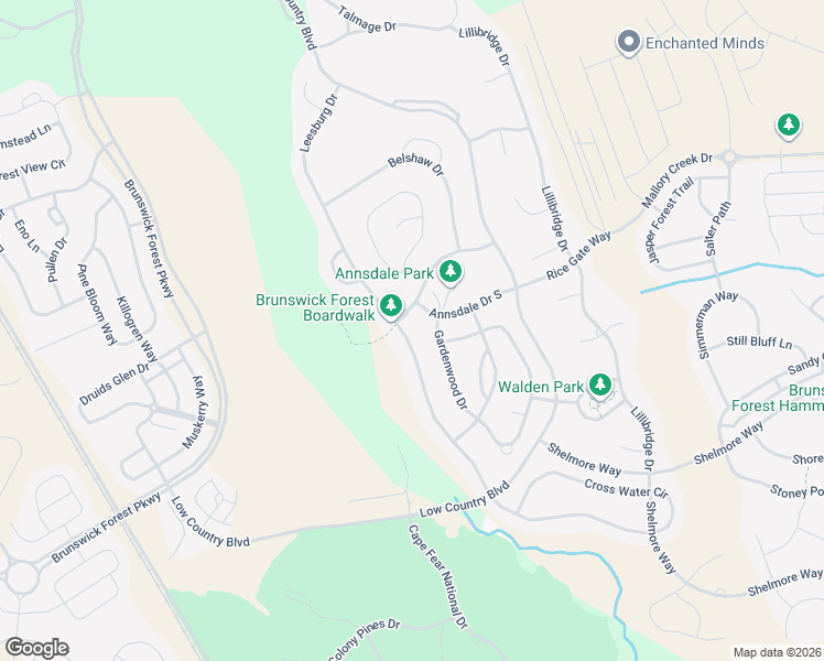 map of restaurants, bars, coffee shops, grocery stores, and more near 1093 Leesburg Drive in Leland