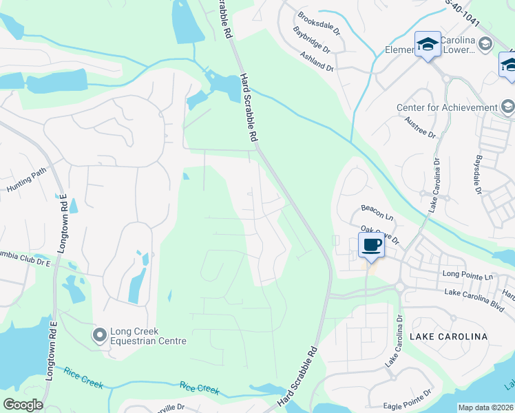 map of restaurants, bars, coffee shops, grocery stores, and more near 202 Sandfarm Trail in Blythewood