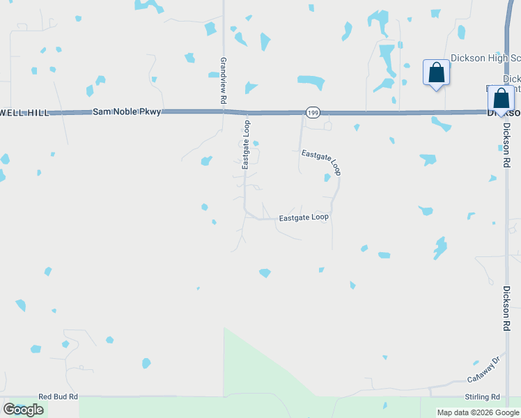 map of restaurants, bars, coffee shops, grocery stores, and more near 662 Eastgate Loop in Ardmore