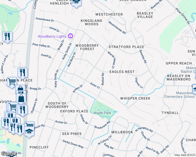 map of restaurants, bars, coffee shops, grocery stores, and more near 5414 Golden Eagle Court in Wilmington