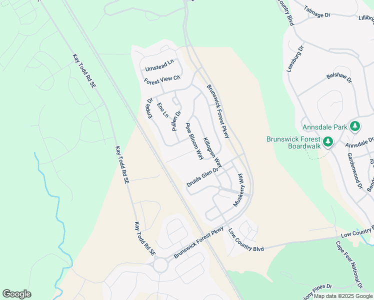 map of restaurants, bars, coffee shops, grocery stores, and more near 747 Hideaway Trail Southeast in Winnabow