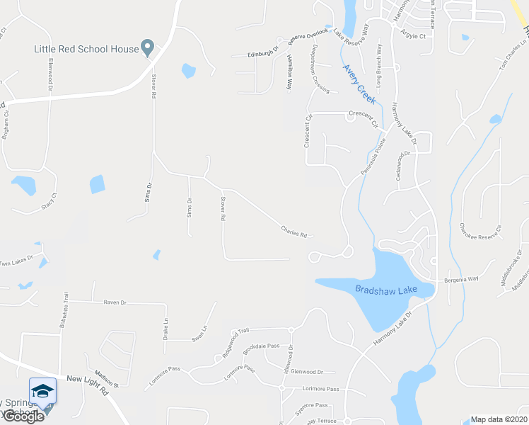 map of restaurants, bars, coffee shops, grocery stores, and more near 100 Charles Road in Canton