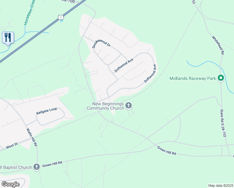 map of restaurants, bars, coffee shops, grocery stores, and more near 144 Driftwood Avenue in Elgin