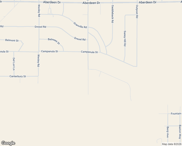 map of restaurants, bars, coffee shops, grocery stores, and more near Fairfax Road in San Bernardino County