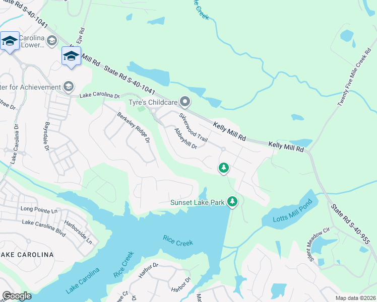 map of restaurants, bars, coffee shops, grocery stores, and more near 186 Silverwood Trail in Blythewood
