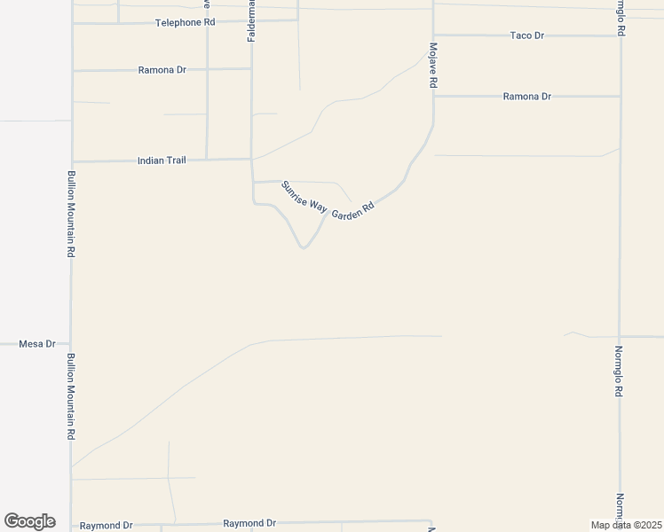 map of restaurants, bars, coffee shops, grocery stores, and more near 76693 Garden Road in Twentynine Palms