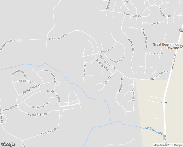 map of restaurants, bars, coffee shops, grocery stores, and more near 1325 Waters End Court in Winnabow