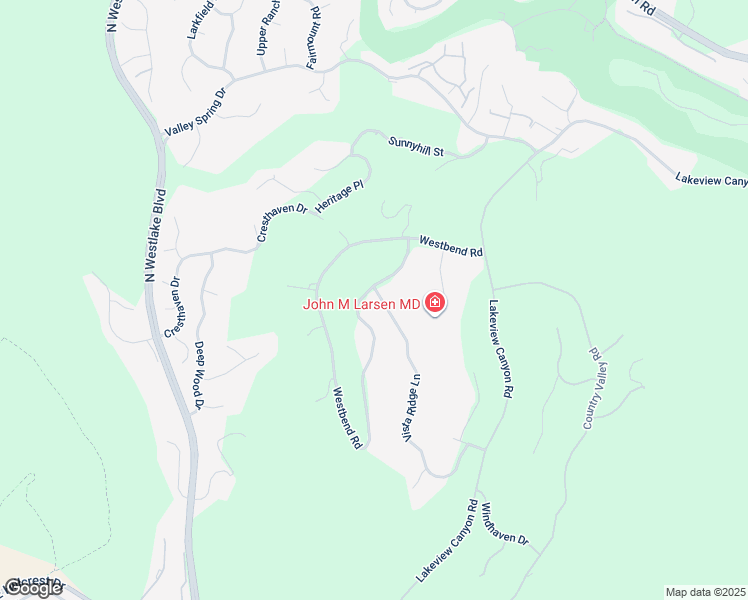 map of restaurants, bars, coffee shops, grocery stores, and more near 1090 Vista Ridge Lane in Westlake Village