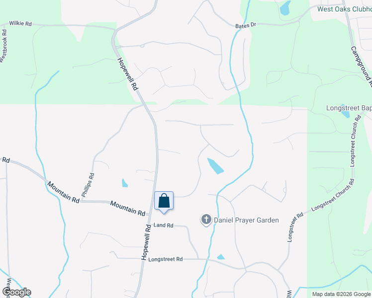 map of restaurants, bars, coffee shops, grocery stores, and more near 16510 Black Oak Road in Alpharetta