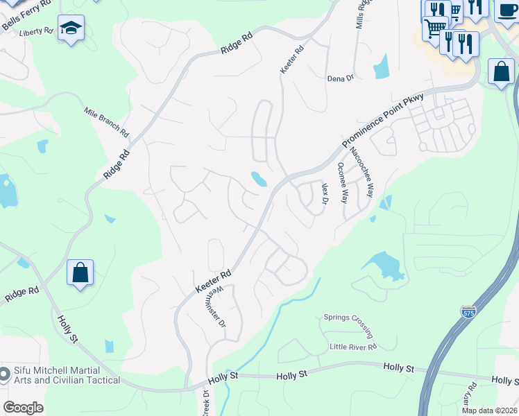 map of restaurants, bars, coffee shops, grocery stores, and more near 328 Nobleman Way in Canton