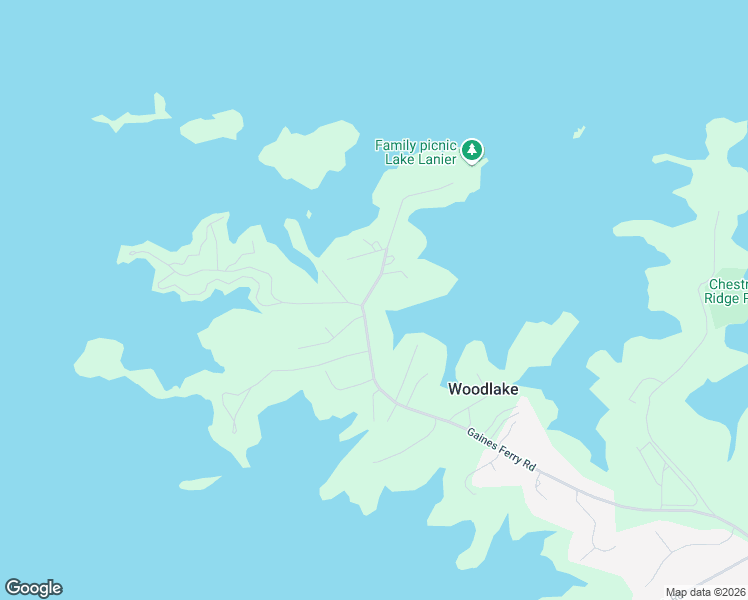 map of restaurants, bars, coffee shops, grocery stores, and more near 6760 Gaines Ferry Road in Flowery Branch