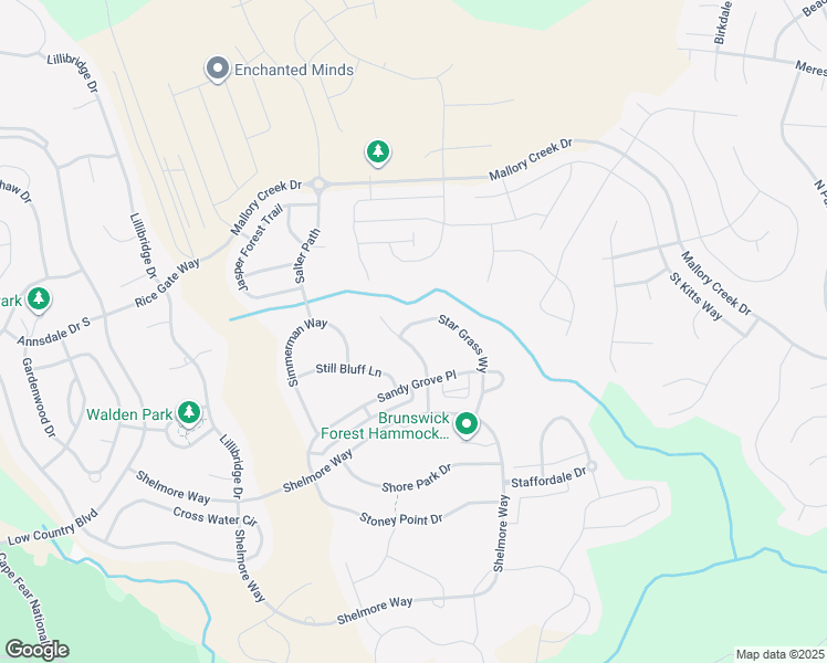 map of restaurants, bars, coffee shops, grocery stores, and more near 1236 South Sleepy Oak Lane in Leland
