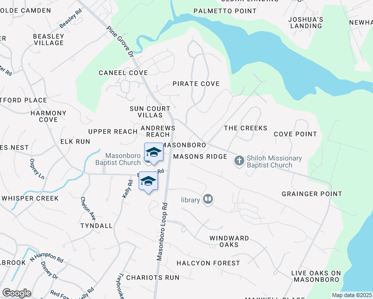 map of restaurants, bars, coffee shops, grocery stores, and more near 3335 Jasper Street in Little River