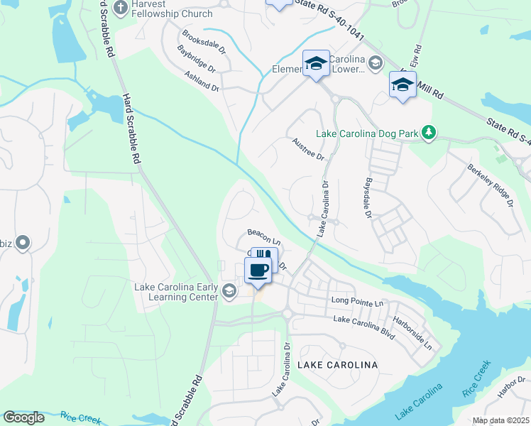 map of restaurants, bars, coffee shops, grocery stores, and more near 1 Dove Wood Court in Columbia