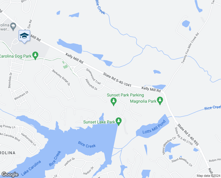 map of restaurants, bars, coffee shops, grocery stores, and more near 207 Silverwood Trail in Columbia
