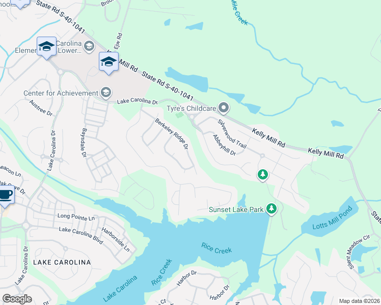 map of restaurants, bars, coffee shops, grocery stores, and more near 190 Berkeley Ridge Drive in Columbia
