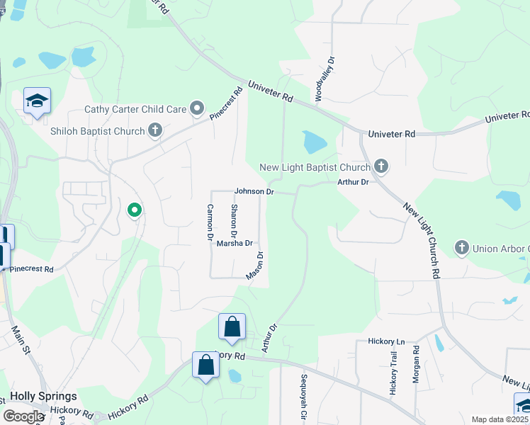map of restaurants, bars, coffee shops, grocery stores, and more near 464 Mason Drive in Canton