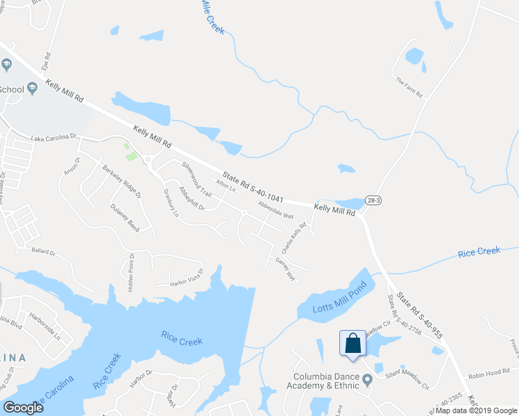 map of restaurants, bars, coffee shops, grocery stores, and more near 410 Abbeydale Way in Columbia