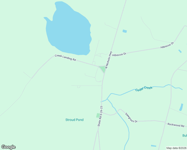 map of restaurants, bars, coffee shops, grocery stores, and more near 9545 Creek Landing Road in Nichols