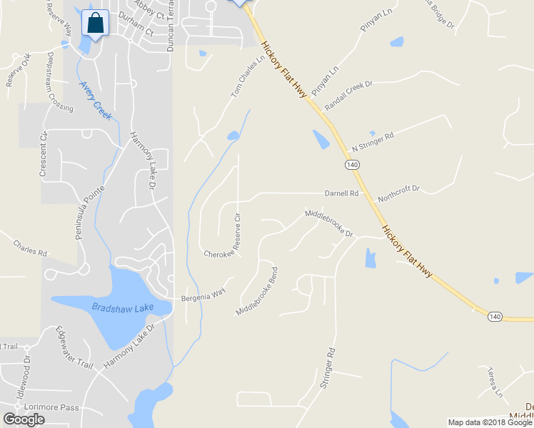 map of restaurants, bars, coffee shops, grocery stores, and more near 710 Middlebrook Chase in Canton