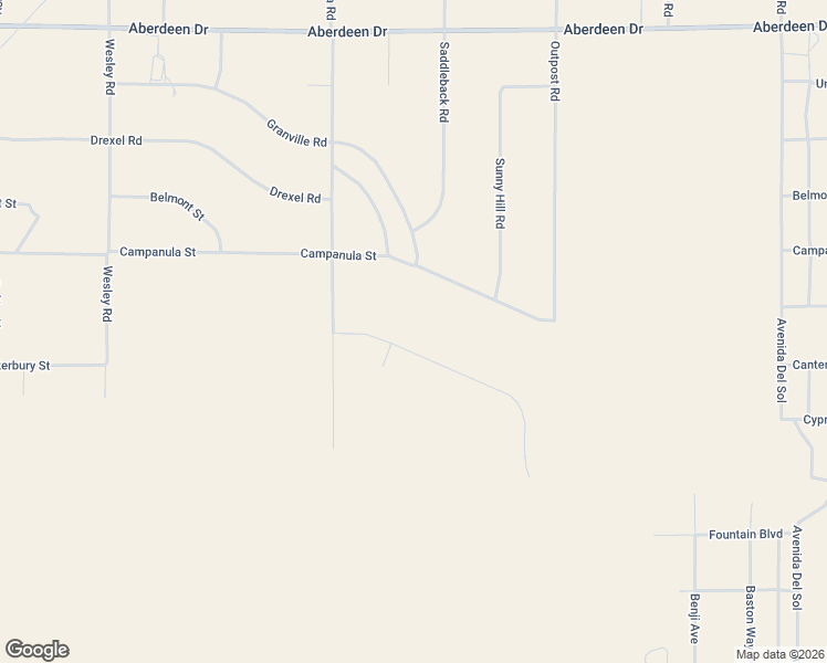 map of restaurants, bars, coffee shops, grocery stores, and more near 61032 Fairfax Road in Joshua Tree